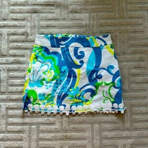 Lilly Pulitzer Marigold Skort Skirt Shorts Resort
White Crystal Coast Cotton 00